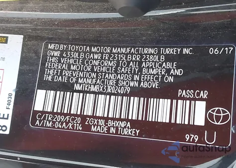 2018 Toyota C-Hr Xle z USA, uszkodzony, nr VIN NMTKHMBX3JR024079